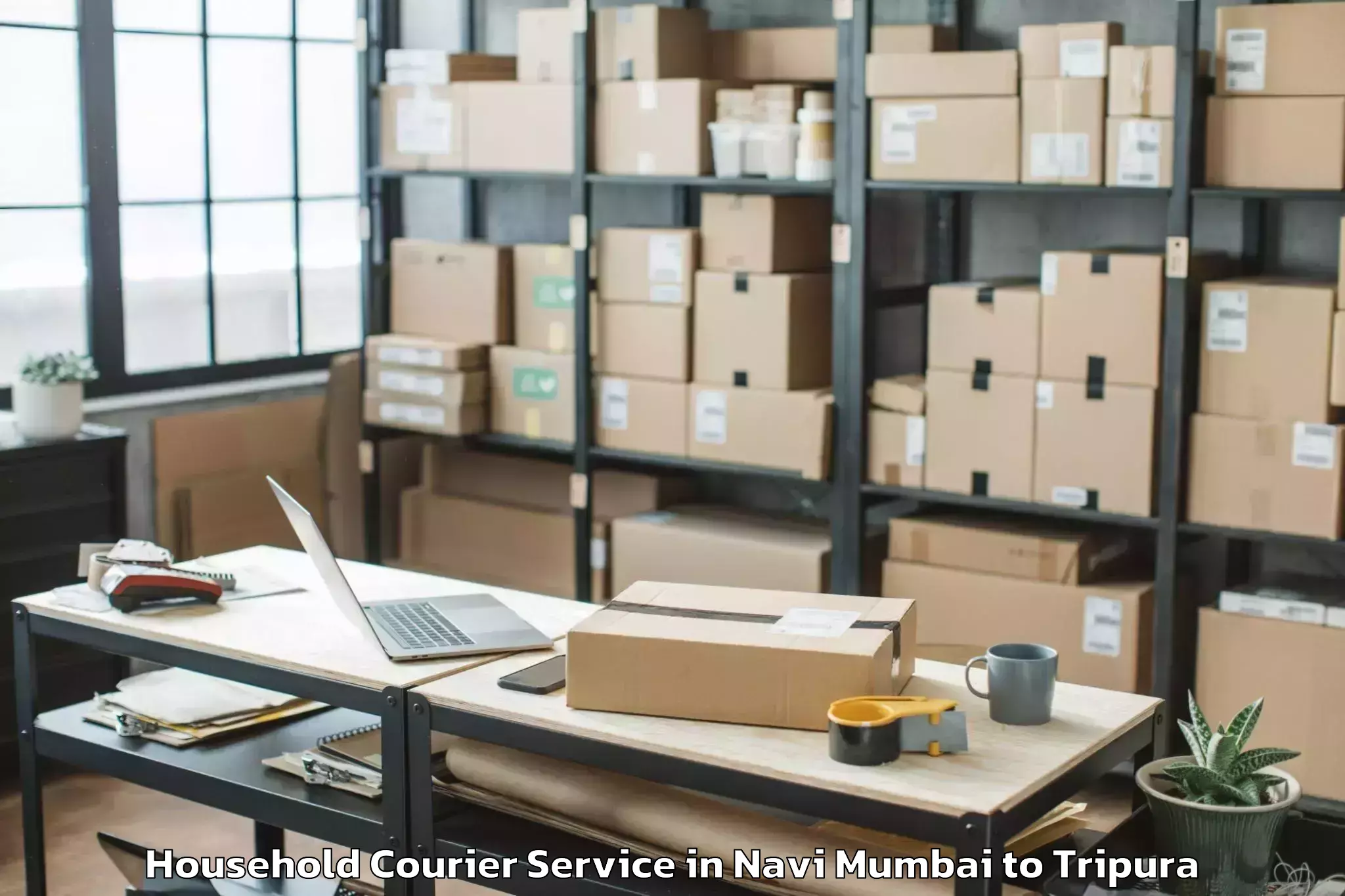 Leading Navi Mumbai to Kumarghat Household Courier Provider